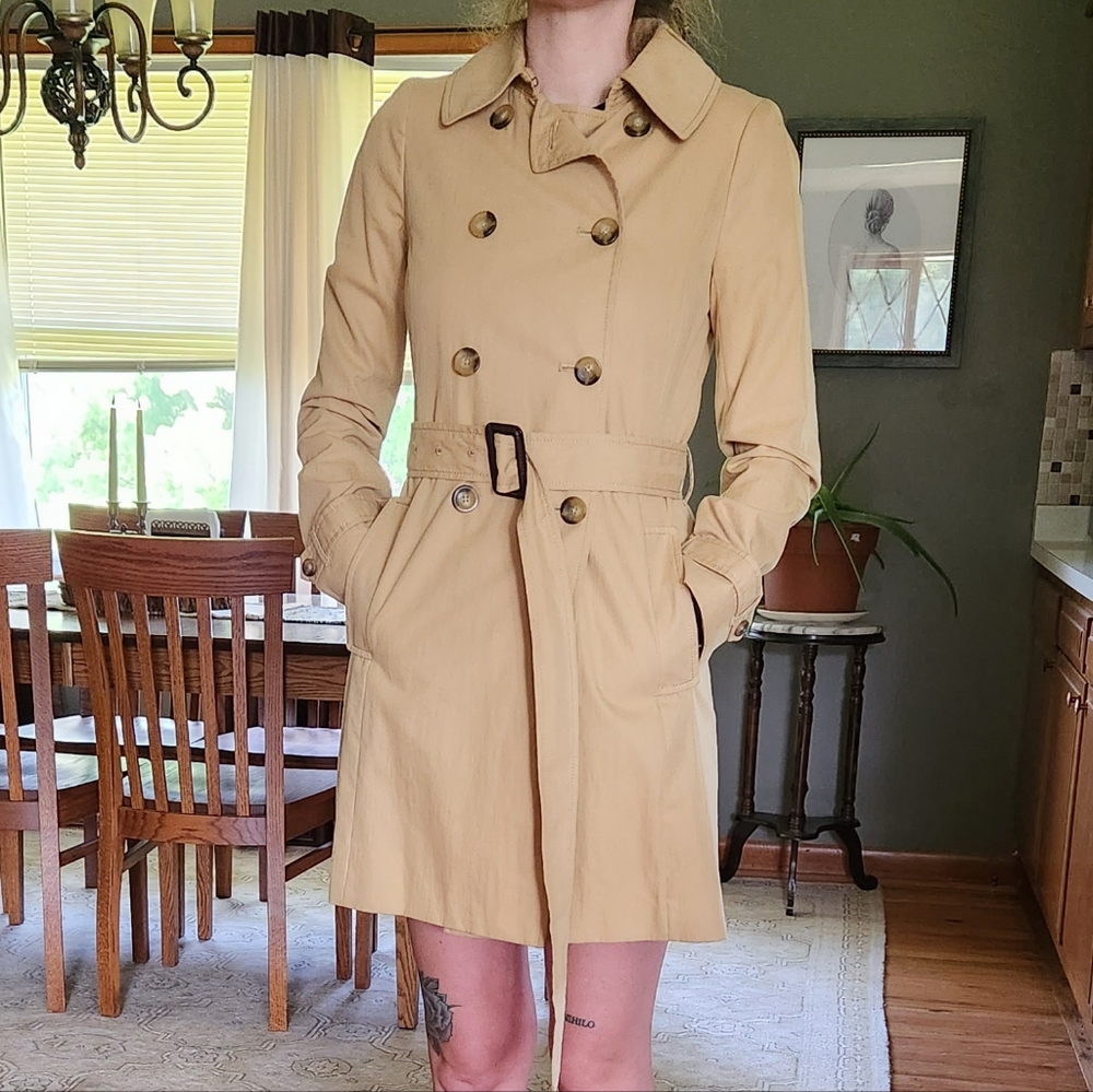 J. Crew trench coat size 0 - Picture 5 of 7